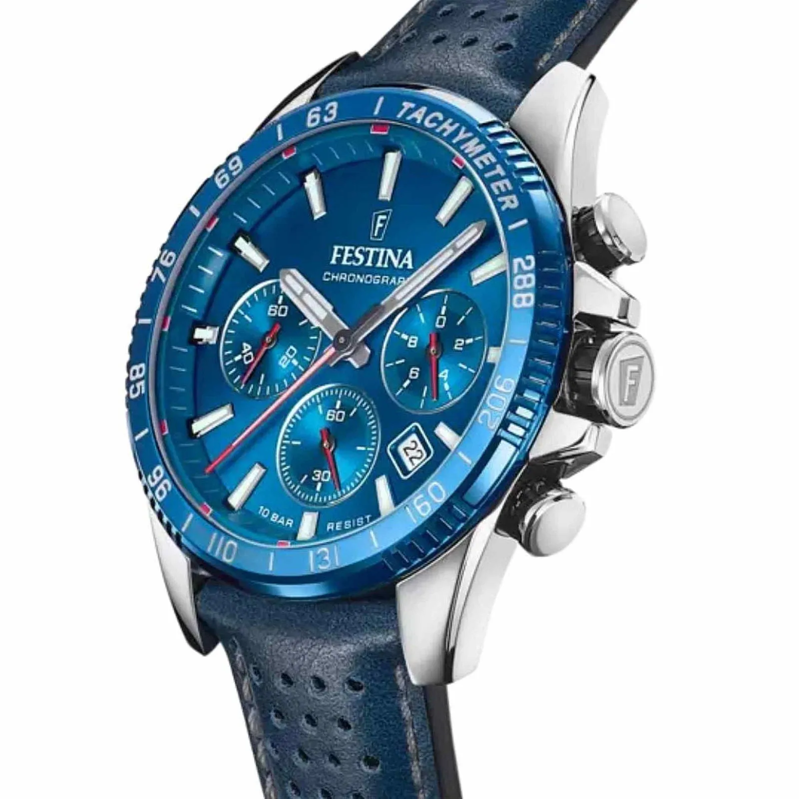 Festina F20561/3 Men's Blue Leather Watch sold by H.S. Johnson product image thumbnail 2
