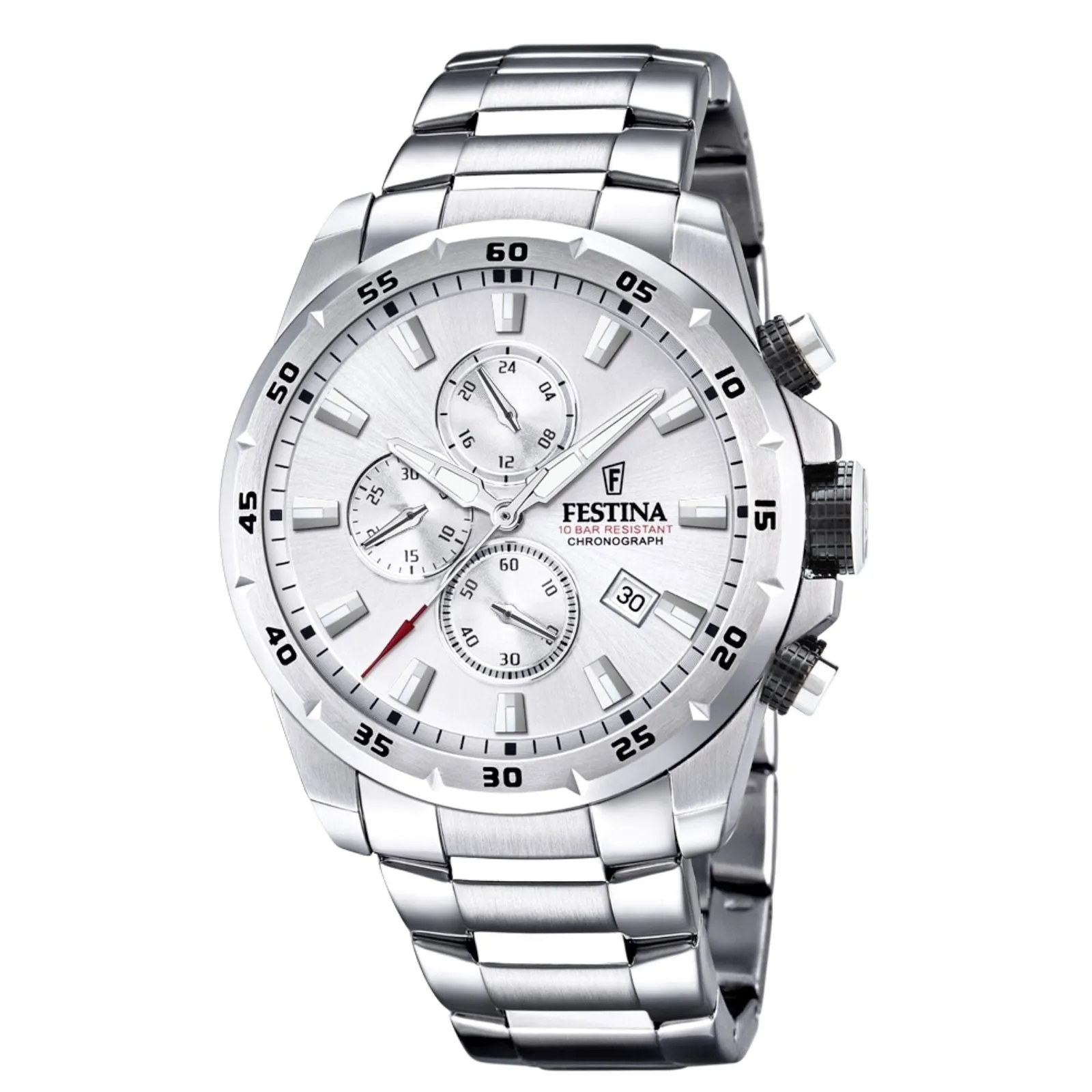 Festina F20463/1 Men's Chronograph Silver Tone Bracelet Watch sold by H.S. Johnson