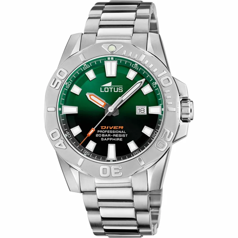 Lotus L18926/5 Men's Green Dial Diver Watch sold by H.S. Johnson