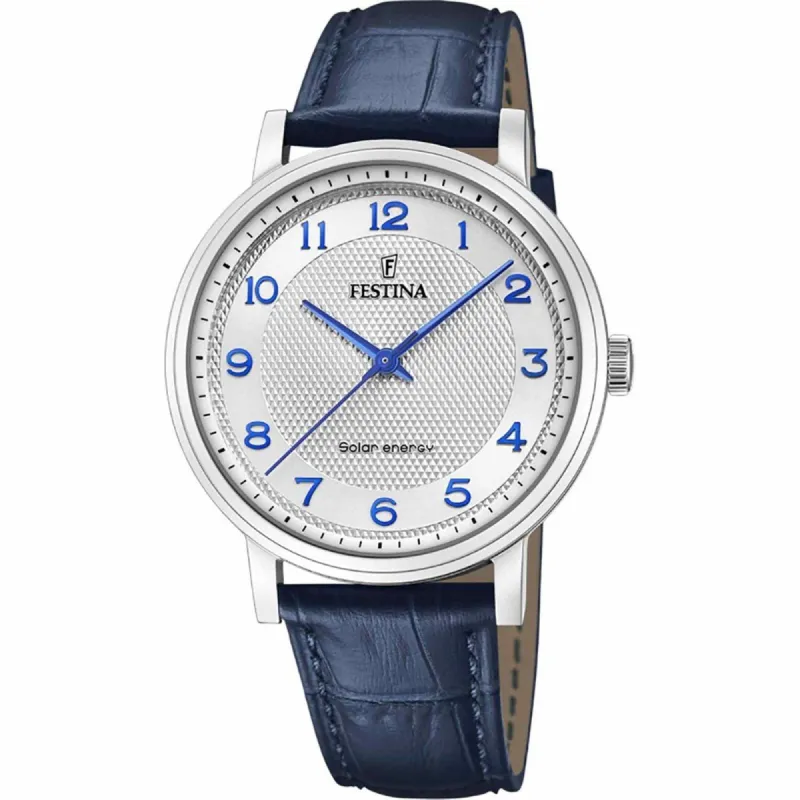 Festina F20660/1 Men's Solar Energy Leather Strap Watch made by H.S. Johnson