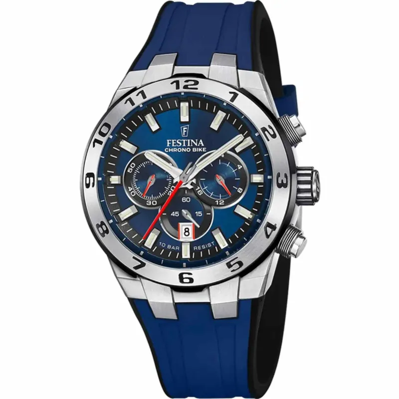 Festina F20671/1 Men's Blue Chrono Bike Rubber Strap Wristwatch sold by H.S. Johnson