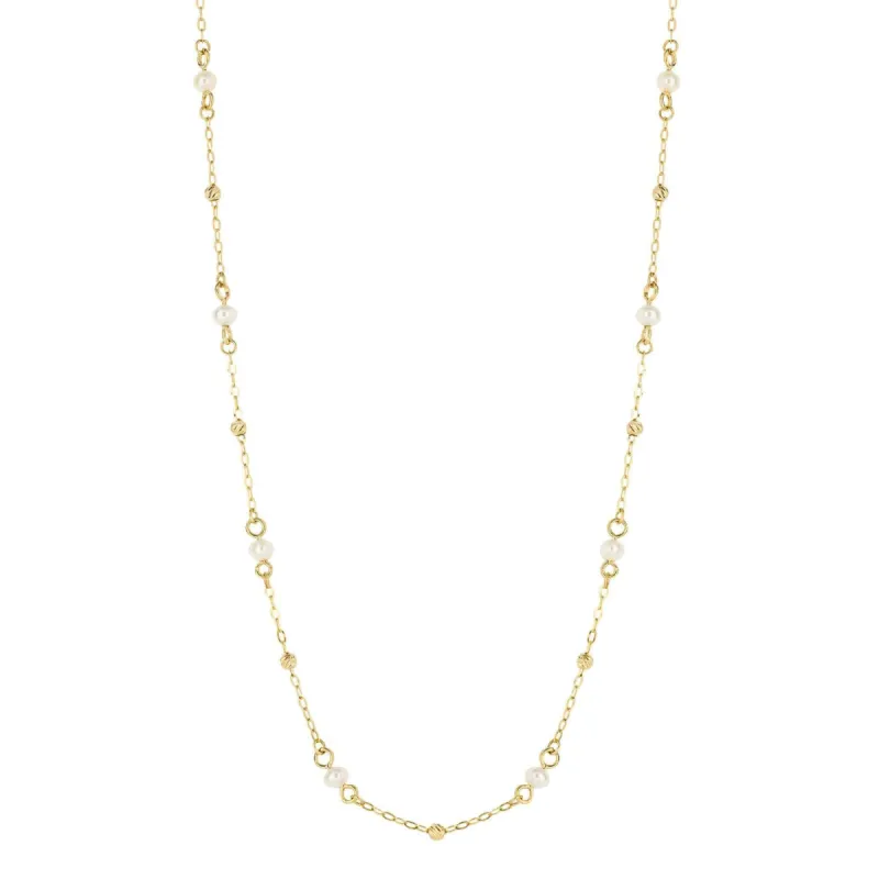 Elements Gold GN367W Trace Chain Station Necklace sold by H.S. Johnson