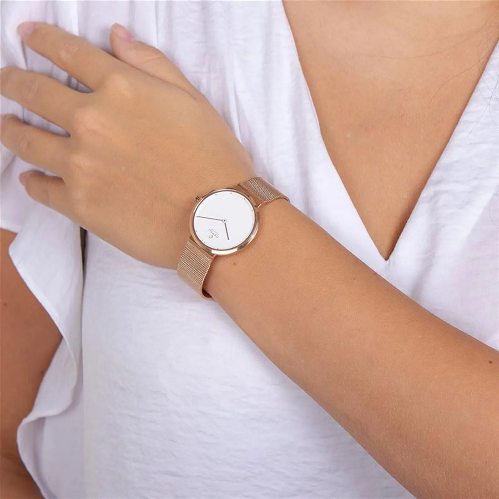 Obaku V230LXVWMV Papir Lille-Rose Women's Steel Mesh Watch sold by H.S. Johnson product image thumbnail 3