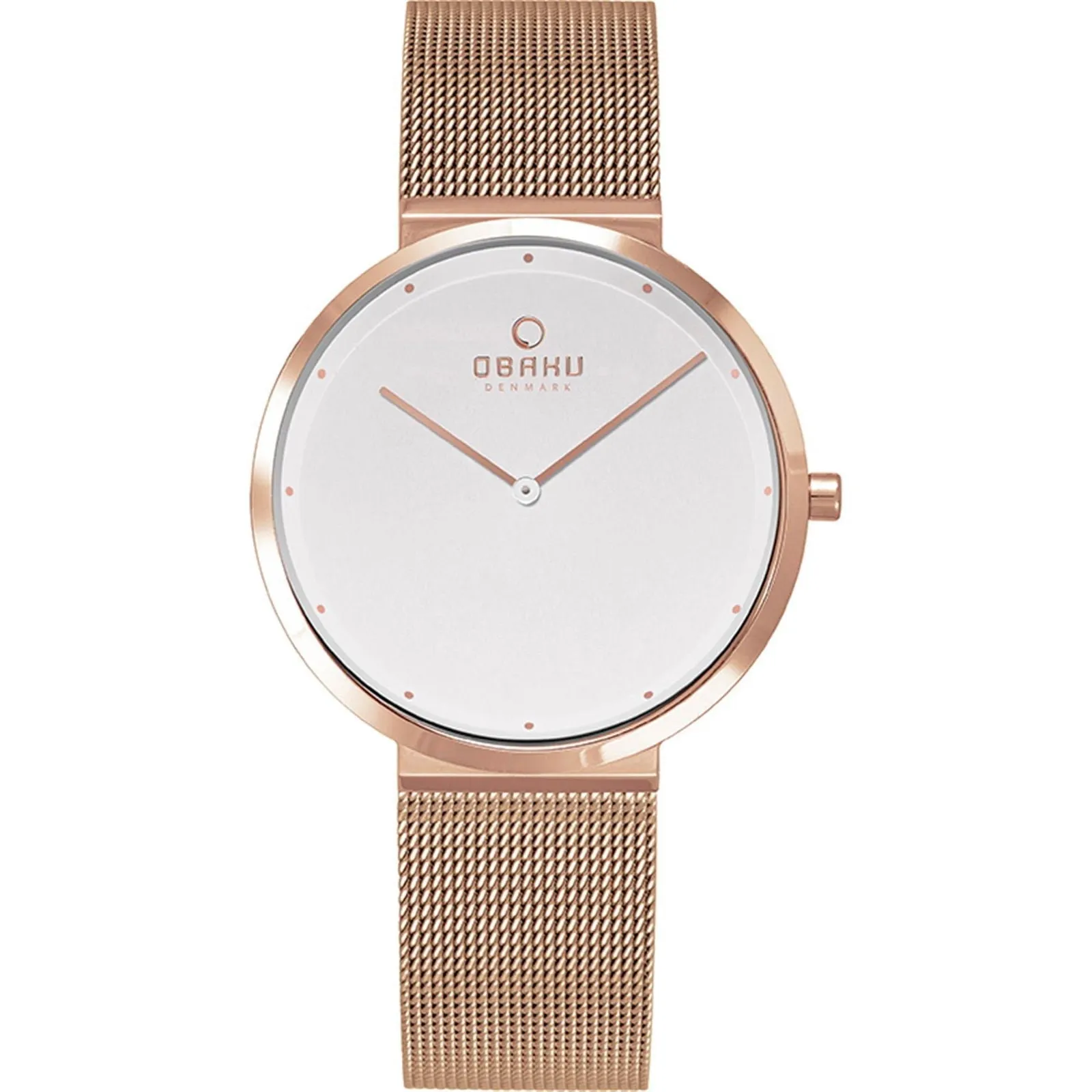 Obaku V230LXVWMV Papir Lille-Rose Women's Steel Mesh Watch sold by H.S. Johnson