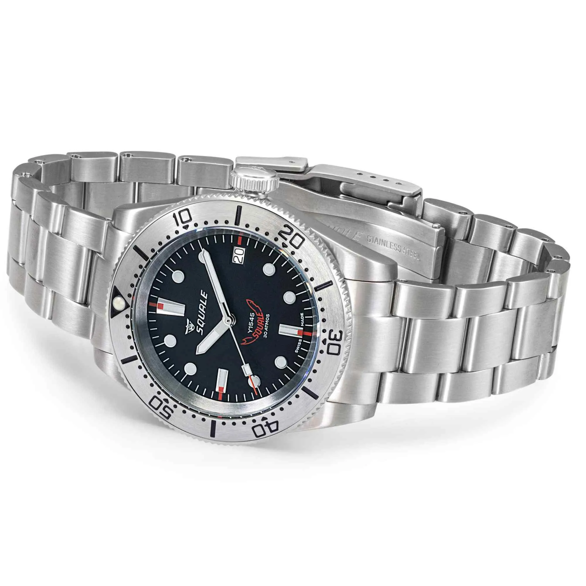 Squale 1545SSBK.AC 1545 Black Dial Steel Bracelet Watch sold by H.S. Johnson product image thumbnail 3