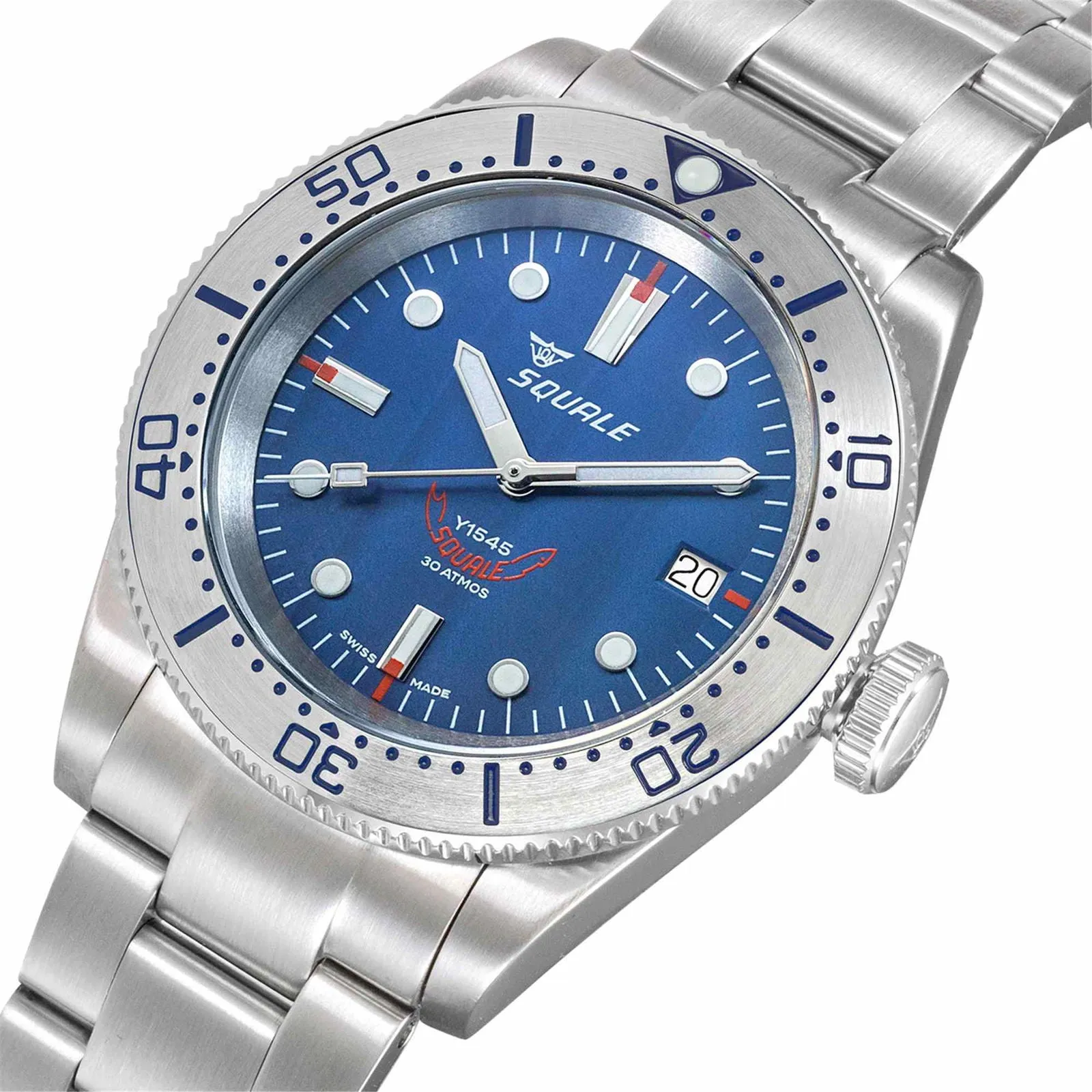 Squale 1545SSBLC.AC Blue Dial Steel Bracelet Watch sold by H.S. Johnson product image thumbnail 2