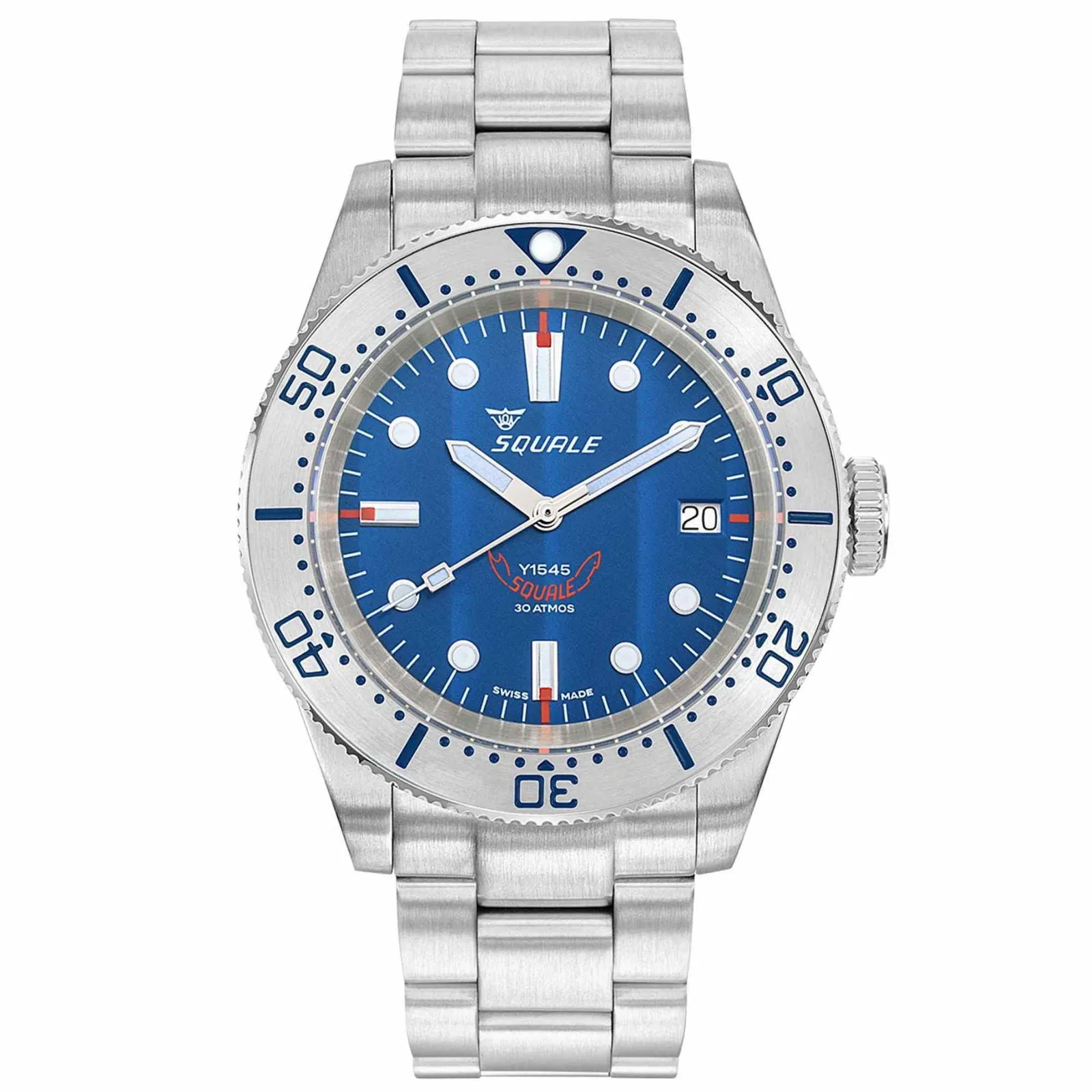Squale 1545SSBLC.AC Blue Dial Steel Bracelet Watch sold by H.S. Johnson