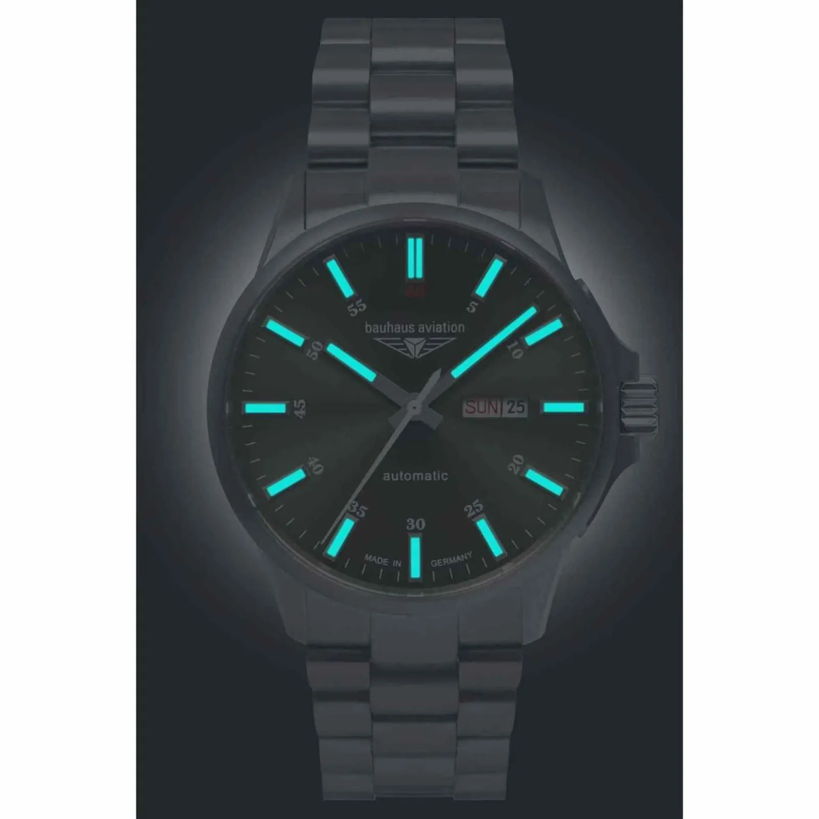 Bauhaus Aviation 2866M4 Men's Day Date Automatic Watch sold by H.S. Johnson product image thumbnail 2