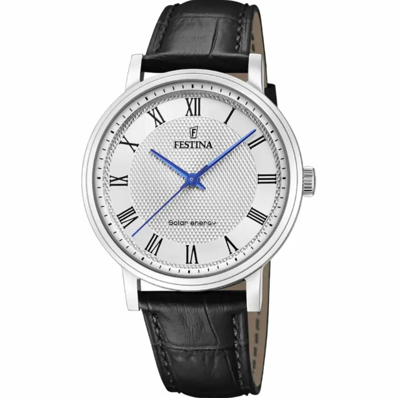 Festina F20660/3 Men's Silver Dial Solar Wristwatch sold by H.S. Johnson