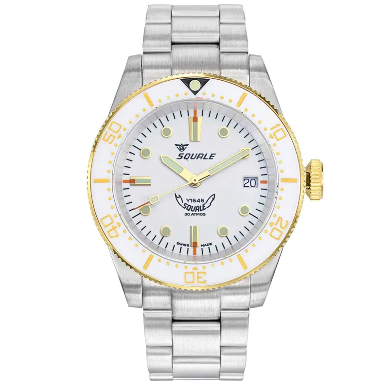 Squale 1545WTWT.AC 1545 White Bracelet Watch sold by H.S. Johnson
