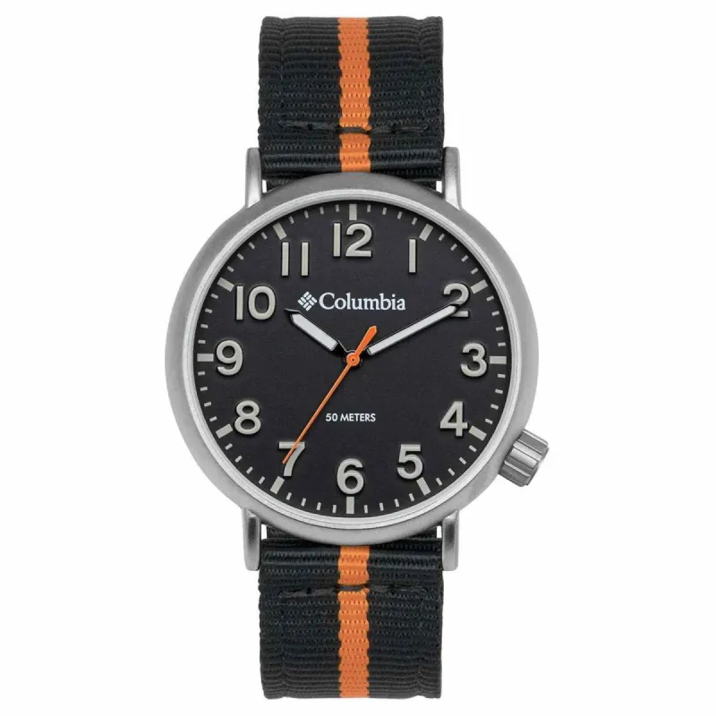 Columbia CSS16-004 Trailbanks Black/Orange Nylon Strap Wristwatch sold by H.S. Johnson
