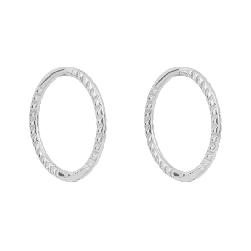 Elements Gold GE1001 Rope Effect Hoop Earrings sold by H.S. Johnson