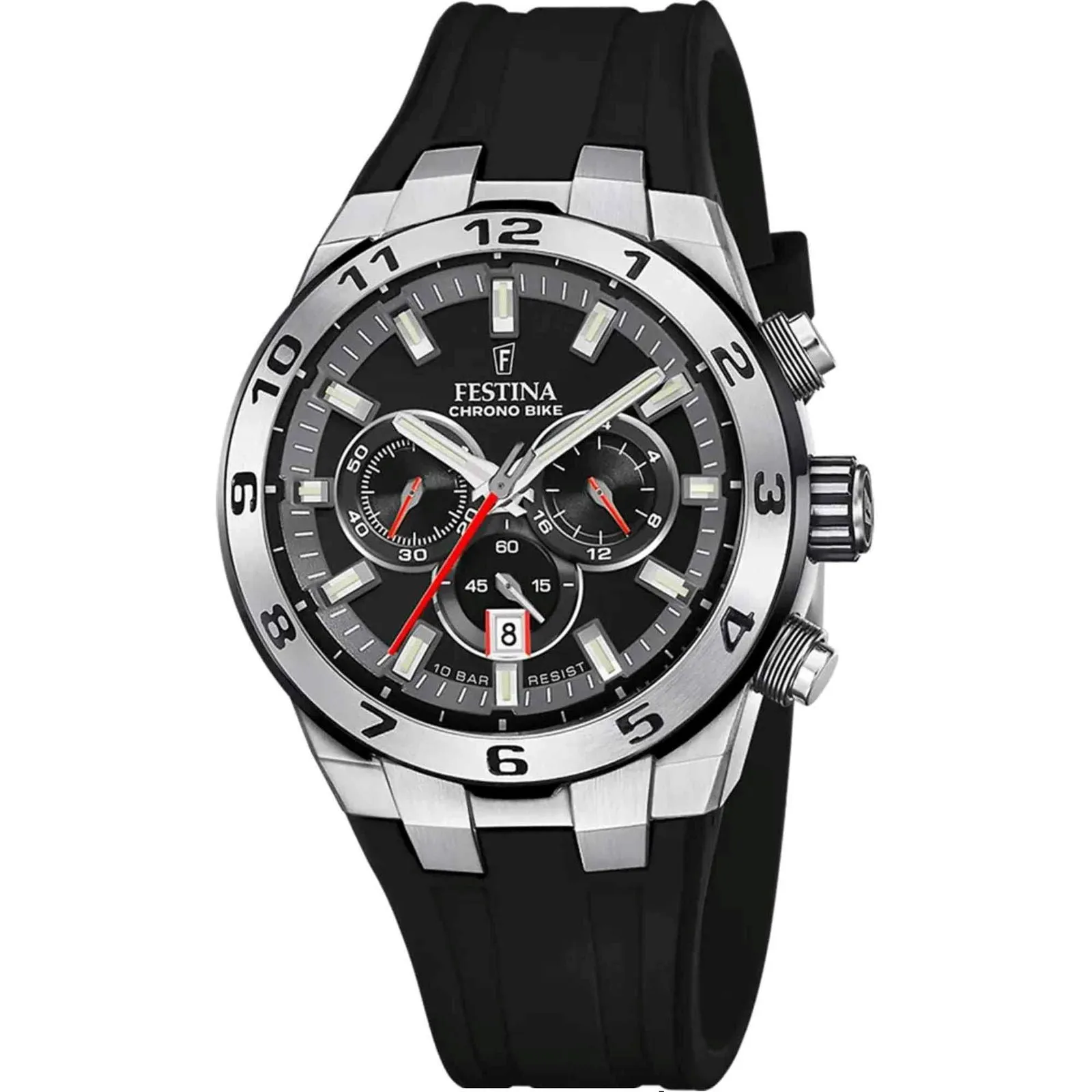 Festina F20671/6 Men's Black Chrono Bike Rubber Strap Watch sold by H.S. Johnson