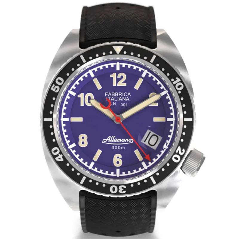 Allemano SH-A-1973-P-V-DP Shark Purple Dive Wristwatch made by H.S. Johnson