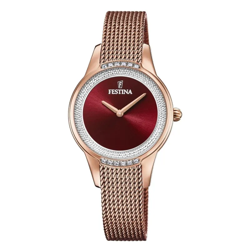 Festina F20496/1 Women's Rose Gold Tone Mesh Watch sold by H.S. Johnson