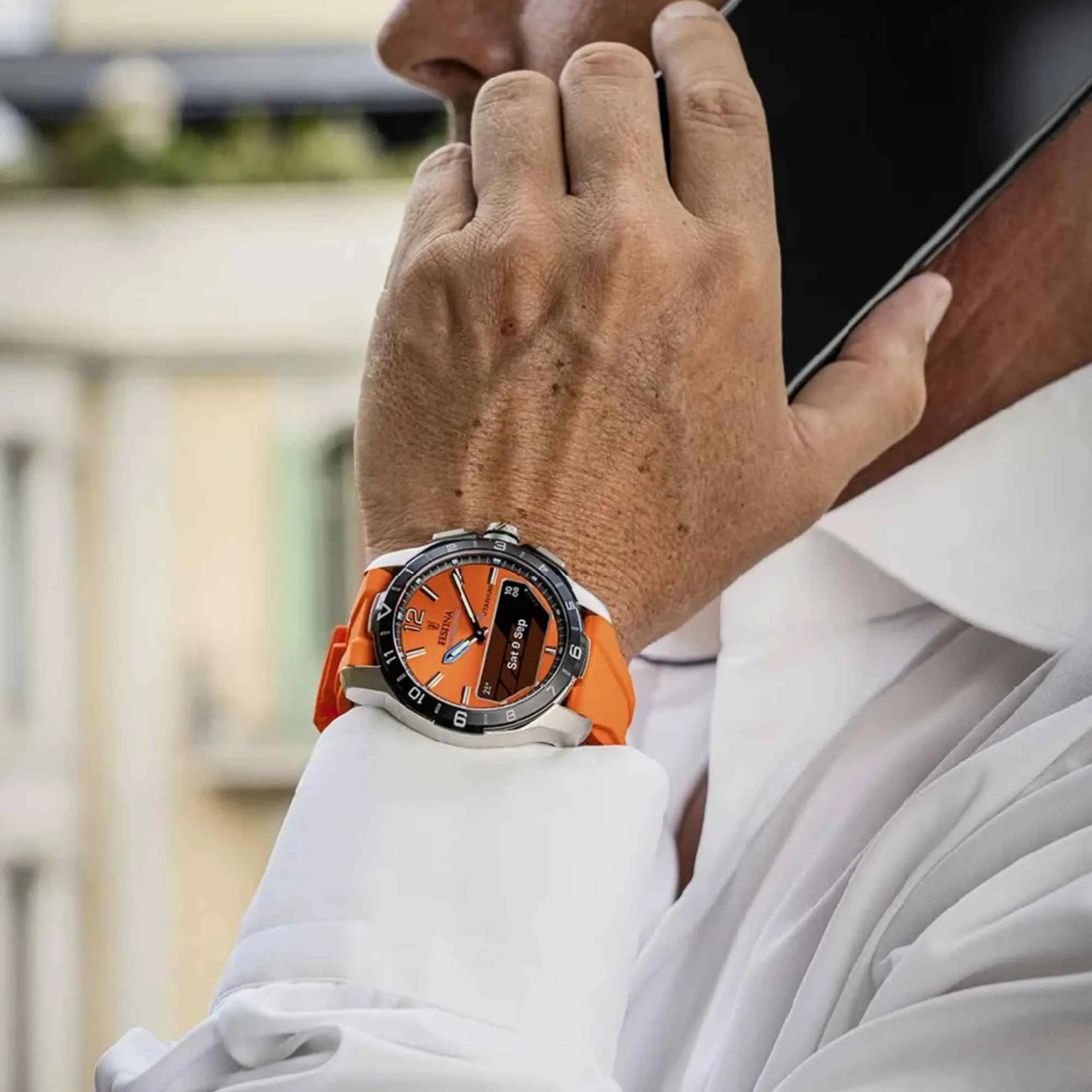 Festina F23000/7 Men's Connected D Orange Watch sold by H.S. Johnson product image thumbnail 5