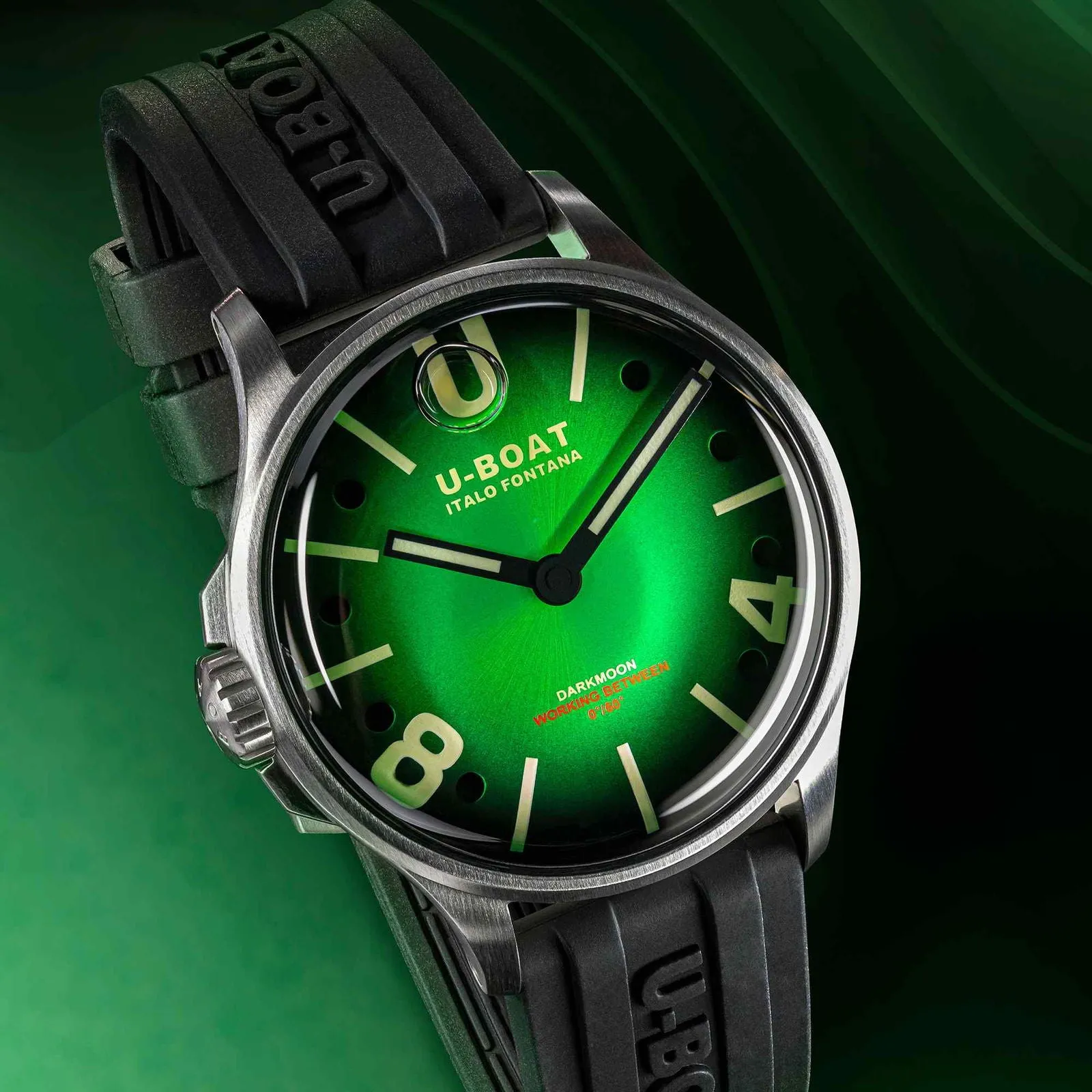 U-Boat 9502/A Darkmoon 40mm Green SS Soleil Watch sold by H.S. Johnson product image thumbnail 3