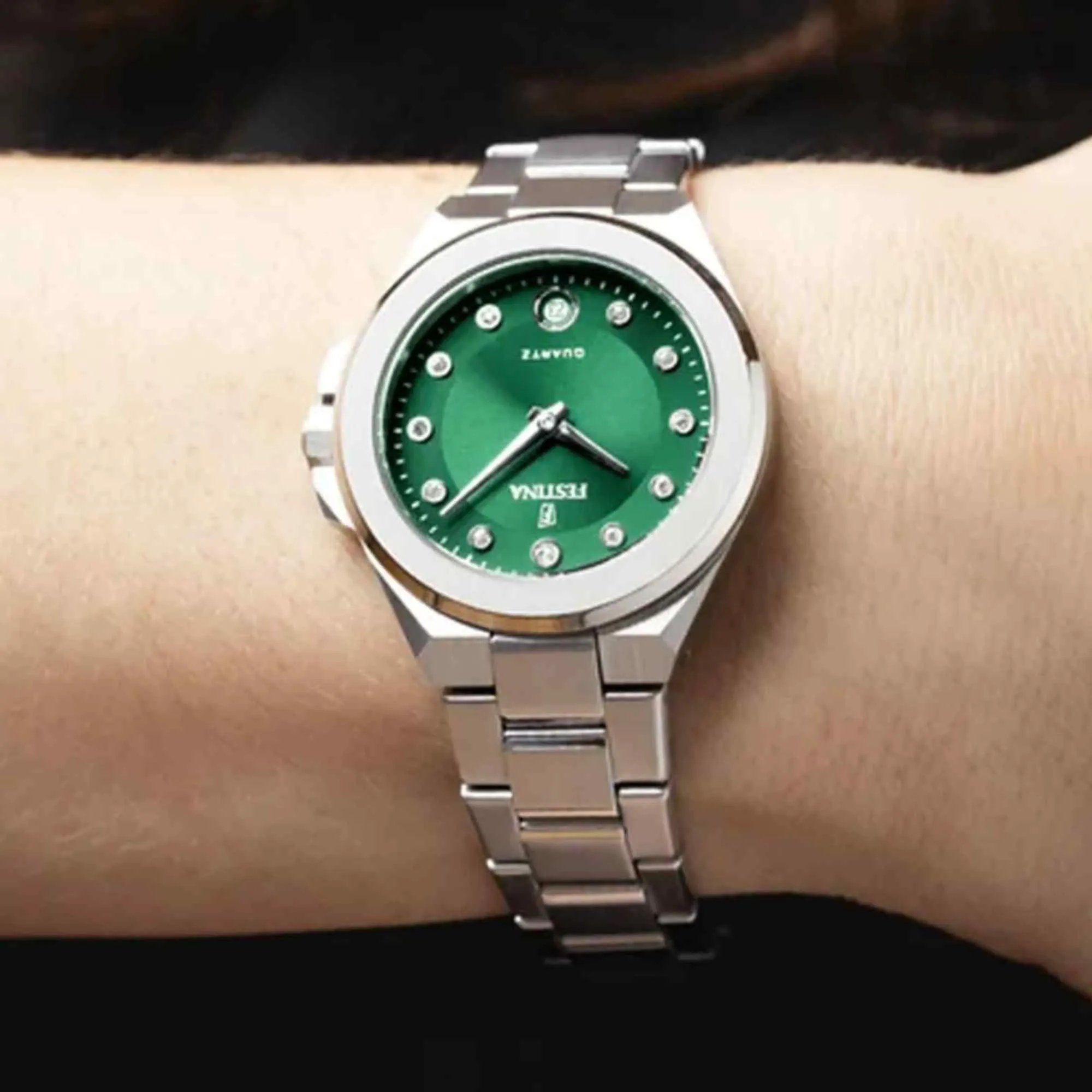 Festina F20700/4 Women's Mademoiselle Green Watch sold by H.S. Johnson product image thumbnail 3