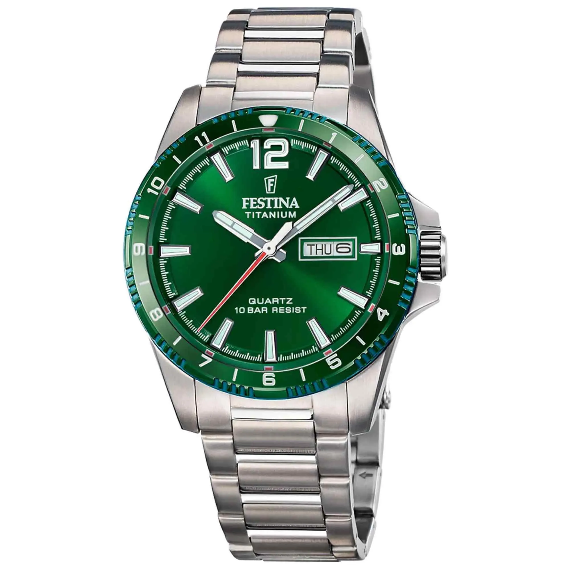 Festina F20698/3 Men's Green Dial Titanium Watch sold by H.S. Johnson