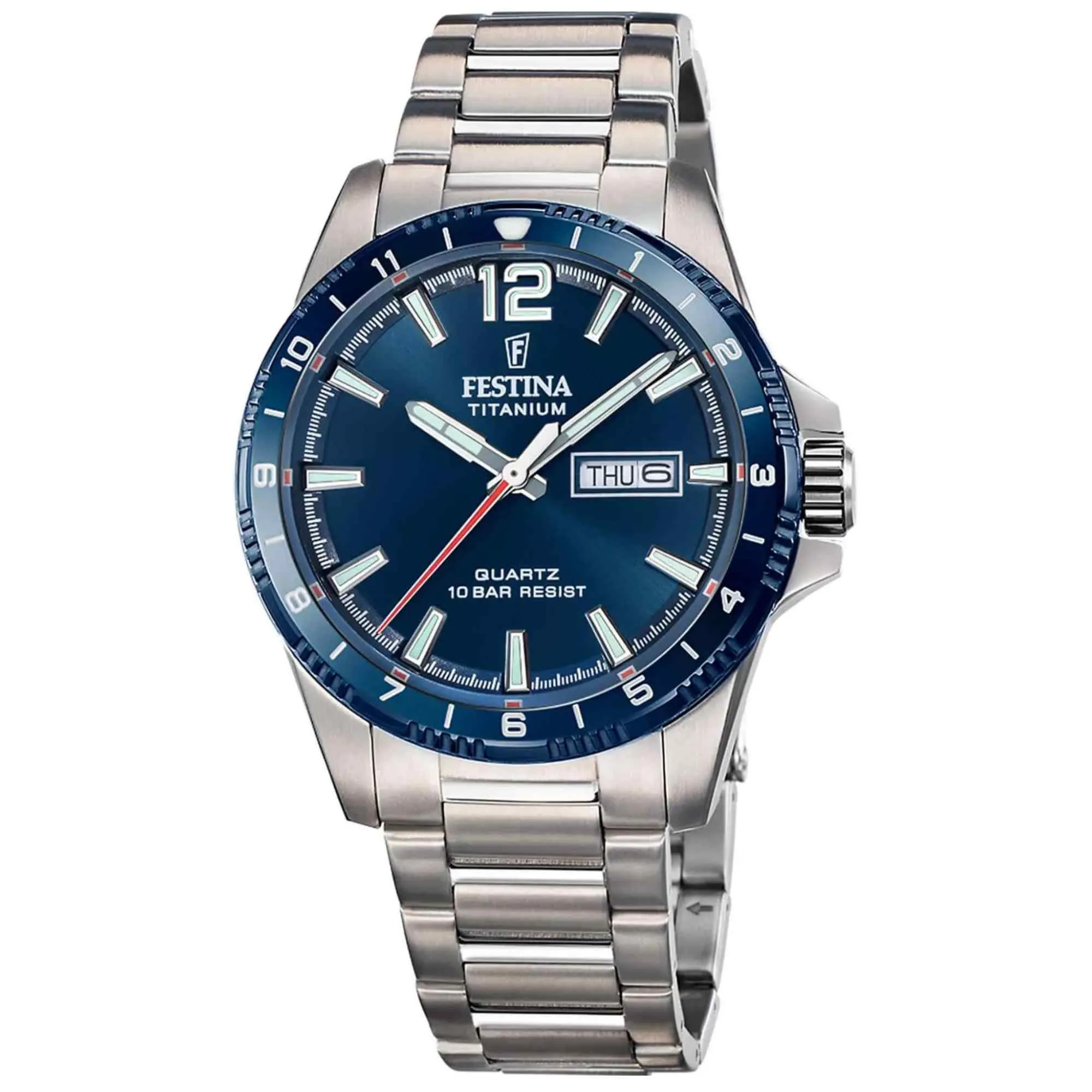 Festina F20698/2 Men's Blue Dial Titanium Watch sold by H.S. Johnson