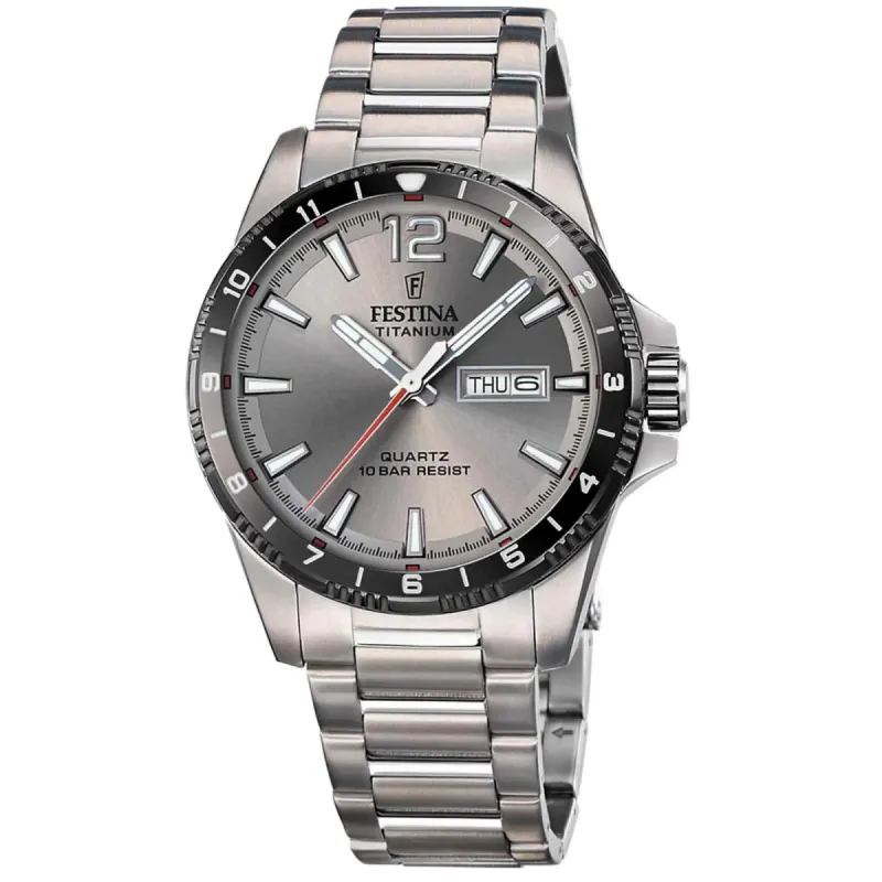 Festina F20698/1 Men's Grey Dial Titanium Watch sold by H.S. Johnson