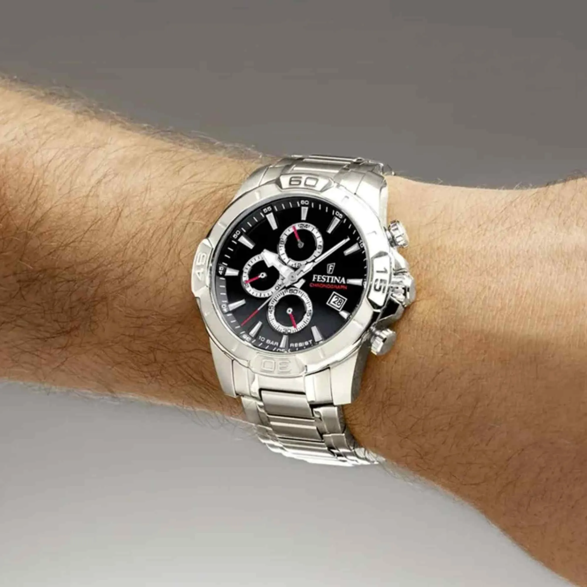 Festina F20704/6 Men's Black Timeless Chronograph Watch sold by H.S. Johnson product image thumbnail 3