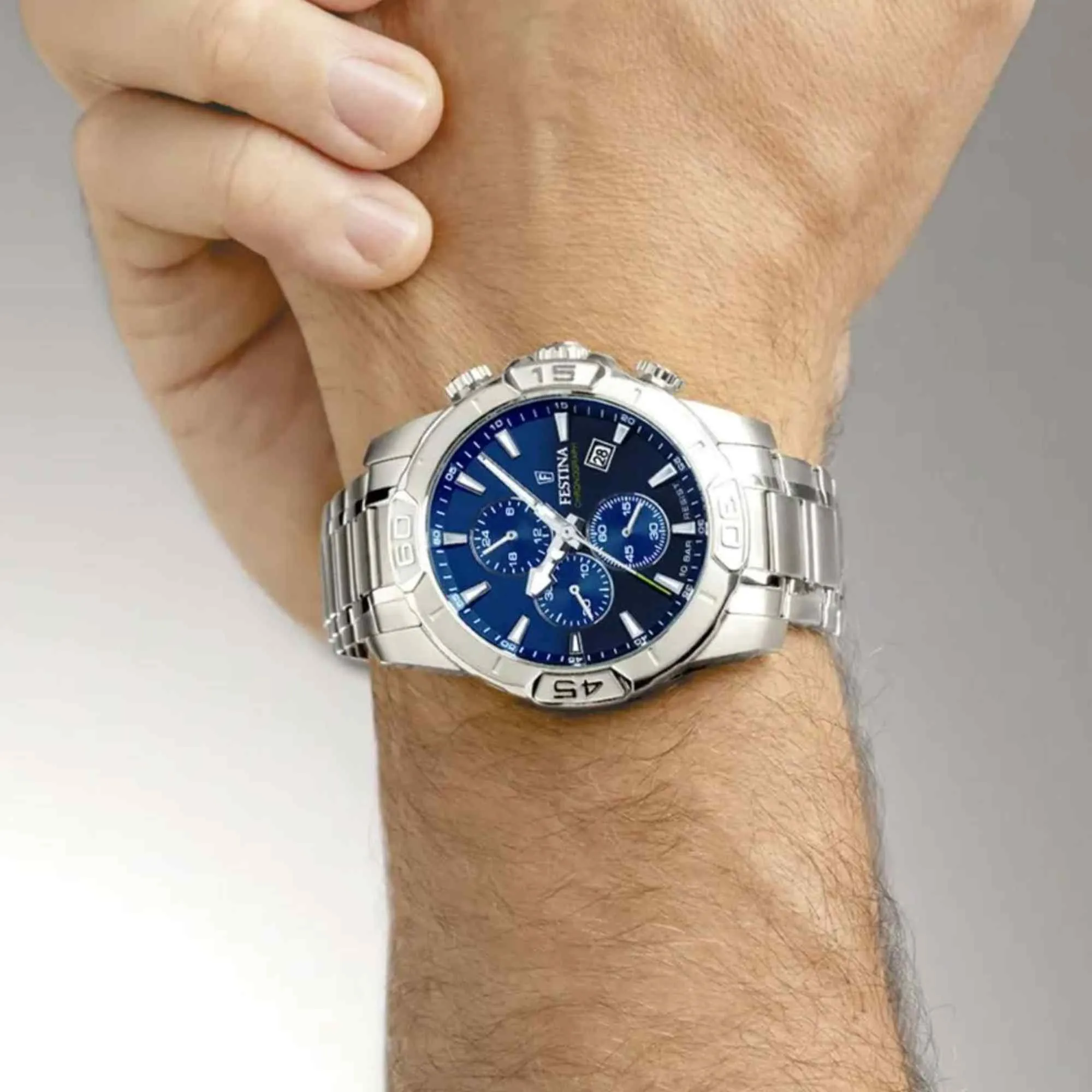 Festina F20704/4 Men's Blue Timeless Chronograph Watch sold by H.S. Johnson product image thumbnail 3