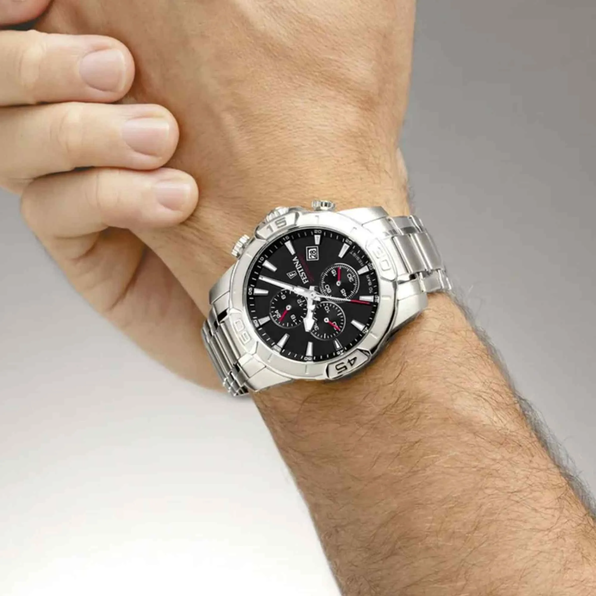 Festina F20704/3 Men's Black Timeless Chronograph Watch sold by H.S. Johnson product image thumbnail 3