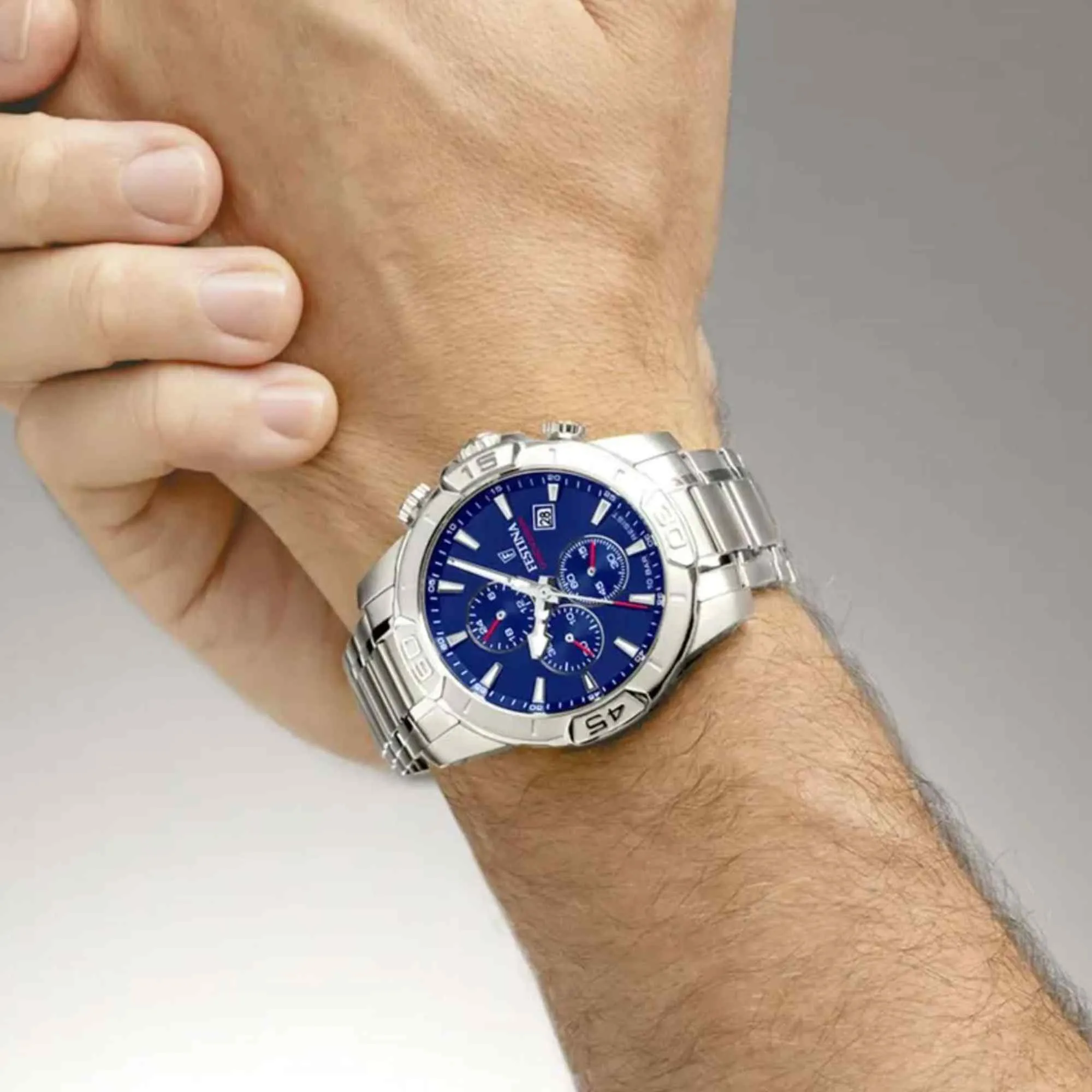 Festina F20704/2 Men's Blue Timeless Chronograph Watch sold by H.S. Johnson product image thumbnail 3