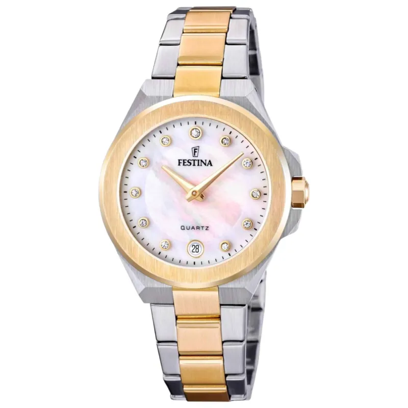 Festina F20702/1 Women's Mademoiselle Two Tone Watch made by H.S. Johnson