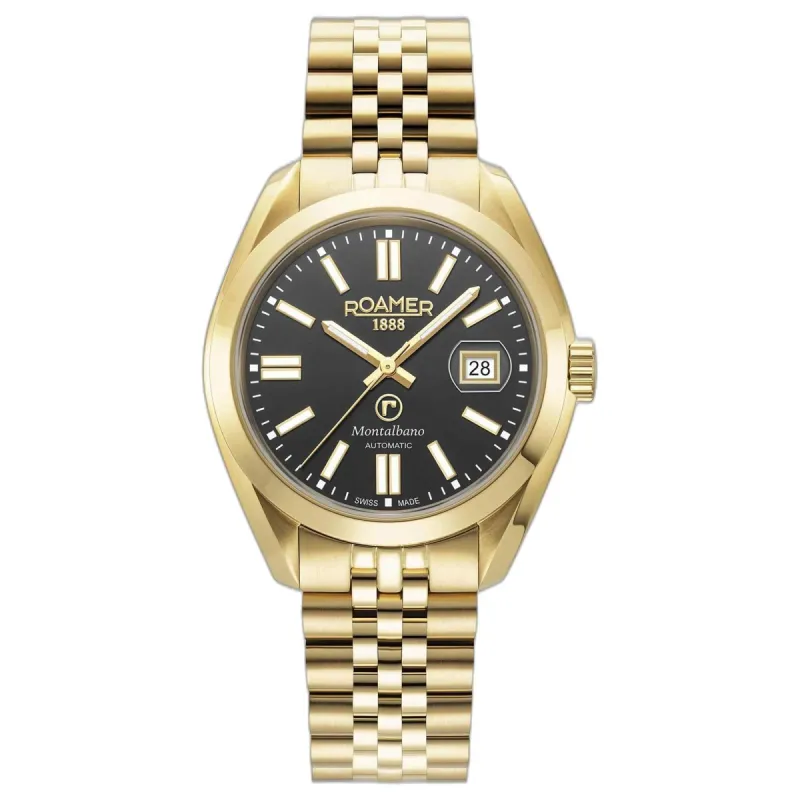Roamer 996983 46 85 20 Men's Montalbano Black Dial Automatic Watch made by H.S. Johnson