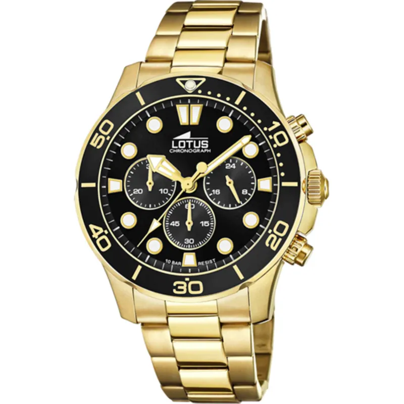 Lotus L18758/3 Men's Black Dial Chronograph Watch sold by H.S. Johnson