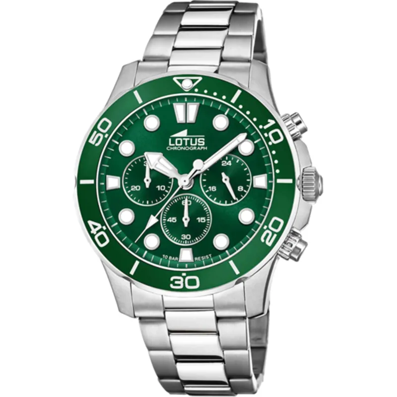 Lotus L18756/2 Men's Green Dial Chronograph Watch sold by H.S. Johnson