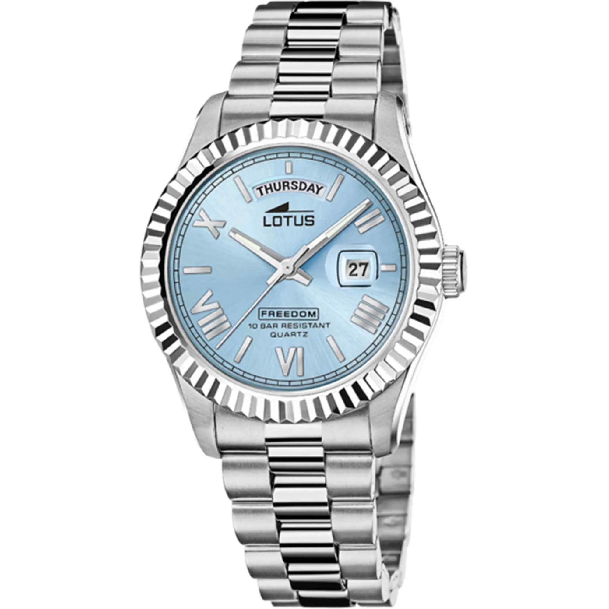 Lotus L18854/8 Men's Light Blue Dial Day Date Watch sold by H.S. Johnson