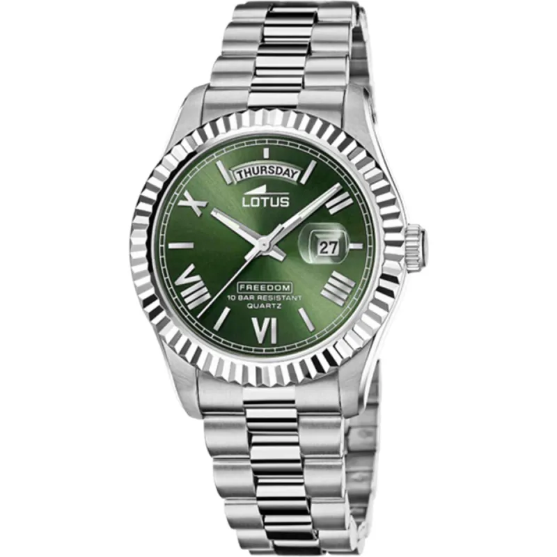 Lotus L18854/3 Men's Green Dial Day Date Watch sold by H.S. Johnson