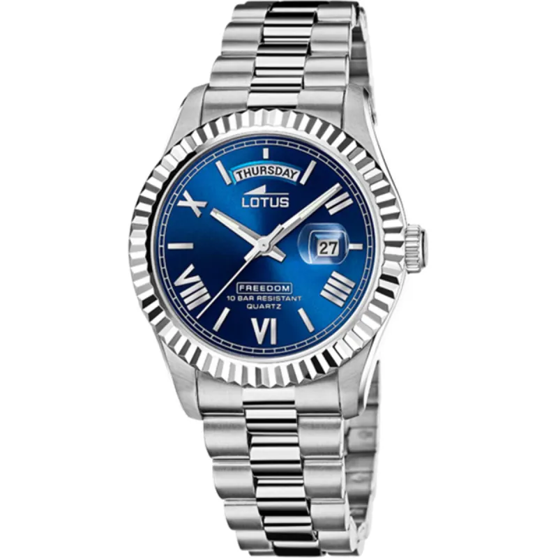 Lotus L18854/2 Men's Blue Dial Day Date Watch sold by H.S. Johnson