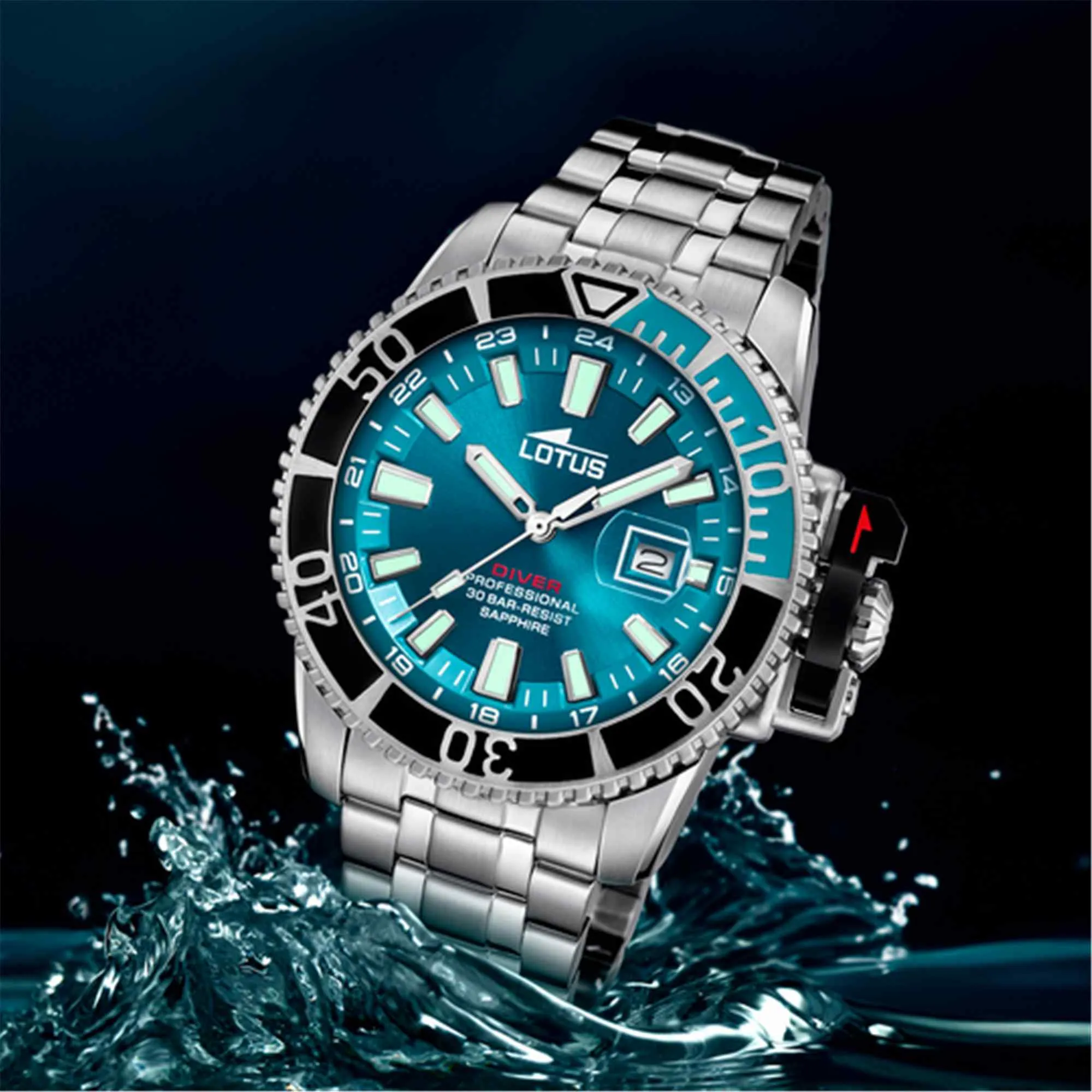 Lotus L18938/1 Men's Blue Dial Diver Watch sold by H.S. Johnson product image thumbnail 2
