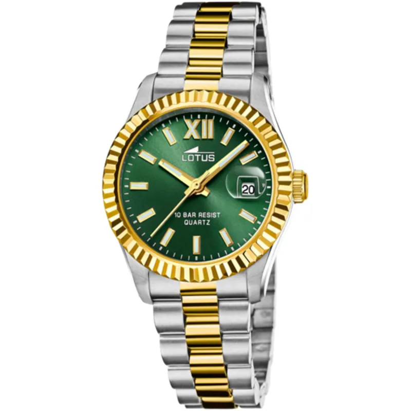 Lotus L18931/3 Women's Freedom Green Dial Two Tone Watch sold by H.S. Johnson
