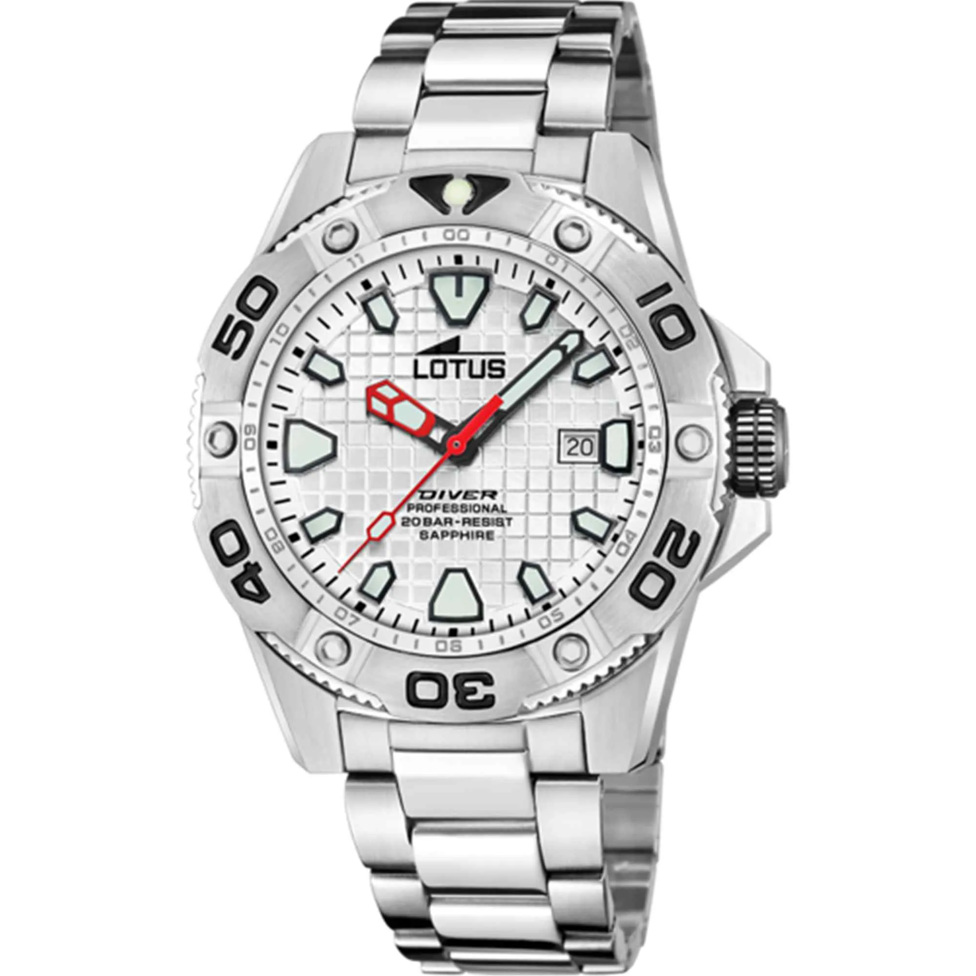 Lotus L18929/A Men's White Dial Diver Watch sold by H.S. Johnson