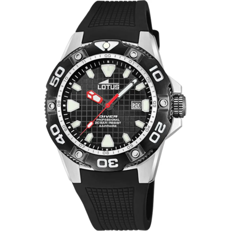 Lotus L18927/D Men's Black Dial Diver Watch sold by H.S. Johnson