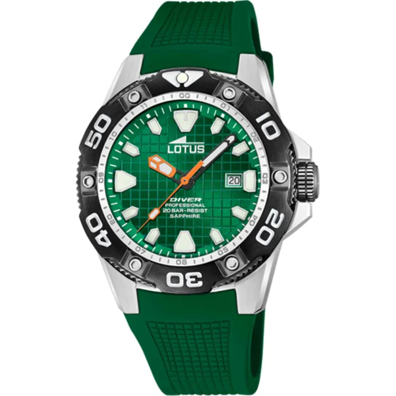 Lotus L18927/C Men's Green Dial Diver Watch sold by H.S. Johnson