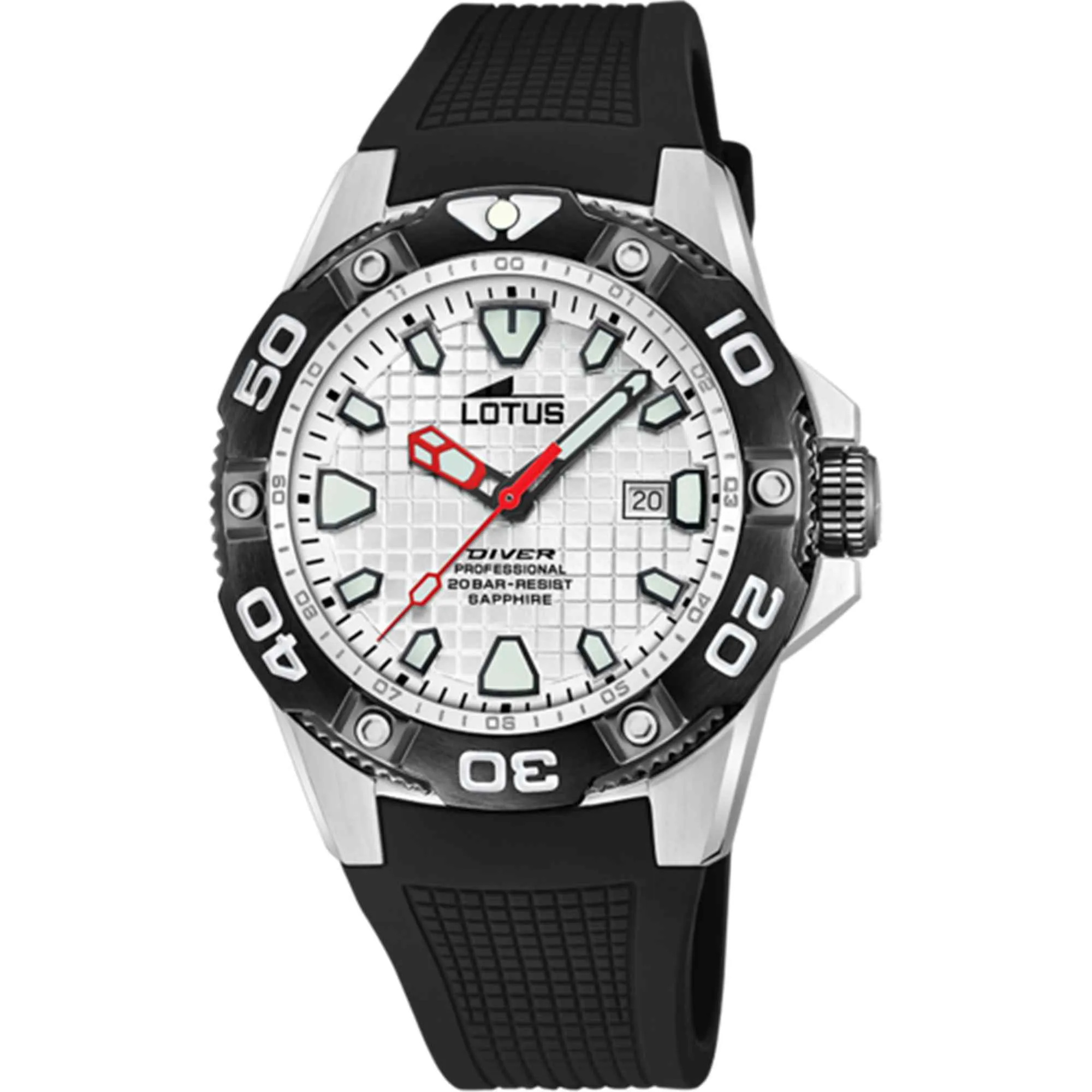 Lotus L18927/A Men's White Dial Diver Watch sold by H.S. Johnson