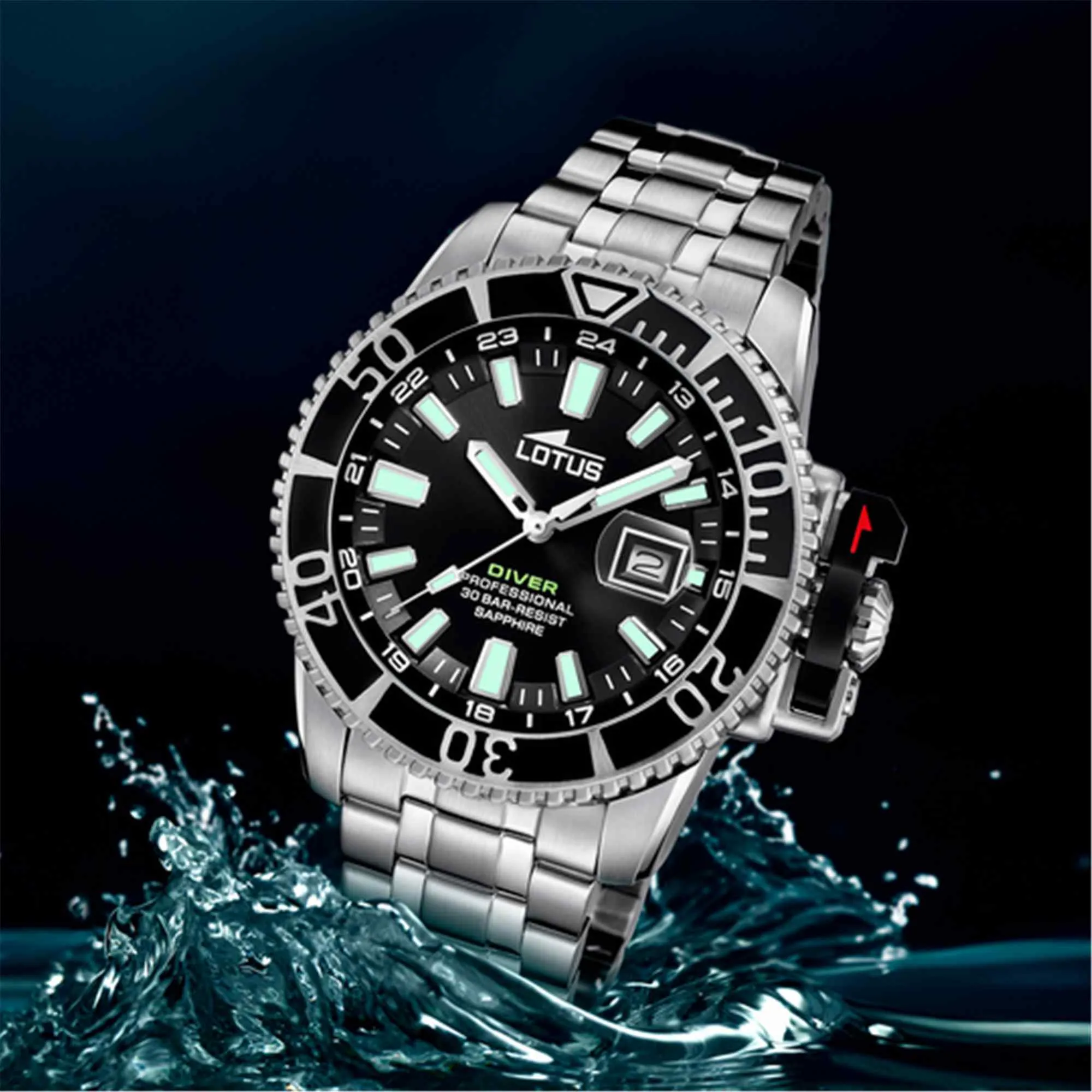 Lotus L18938/4 Men's Black Dial Diver Watch sold by H.S. Johnson product image thumbnail 2