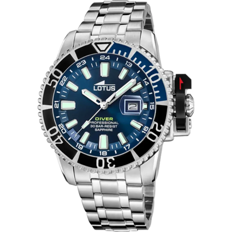 Lotus L18938/3 Men's Blue Dial Diver Wristwatch sold by H.S. Johnson