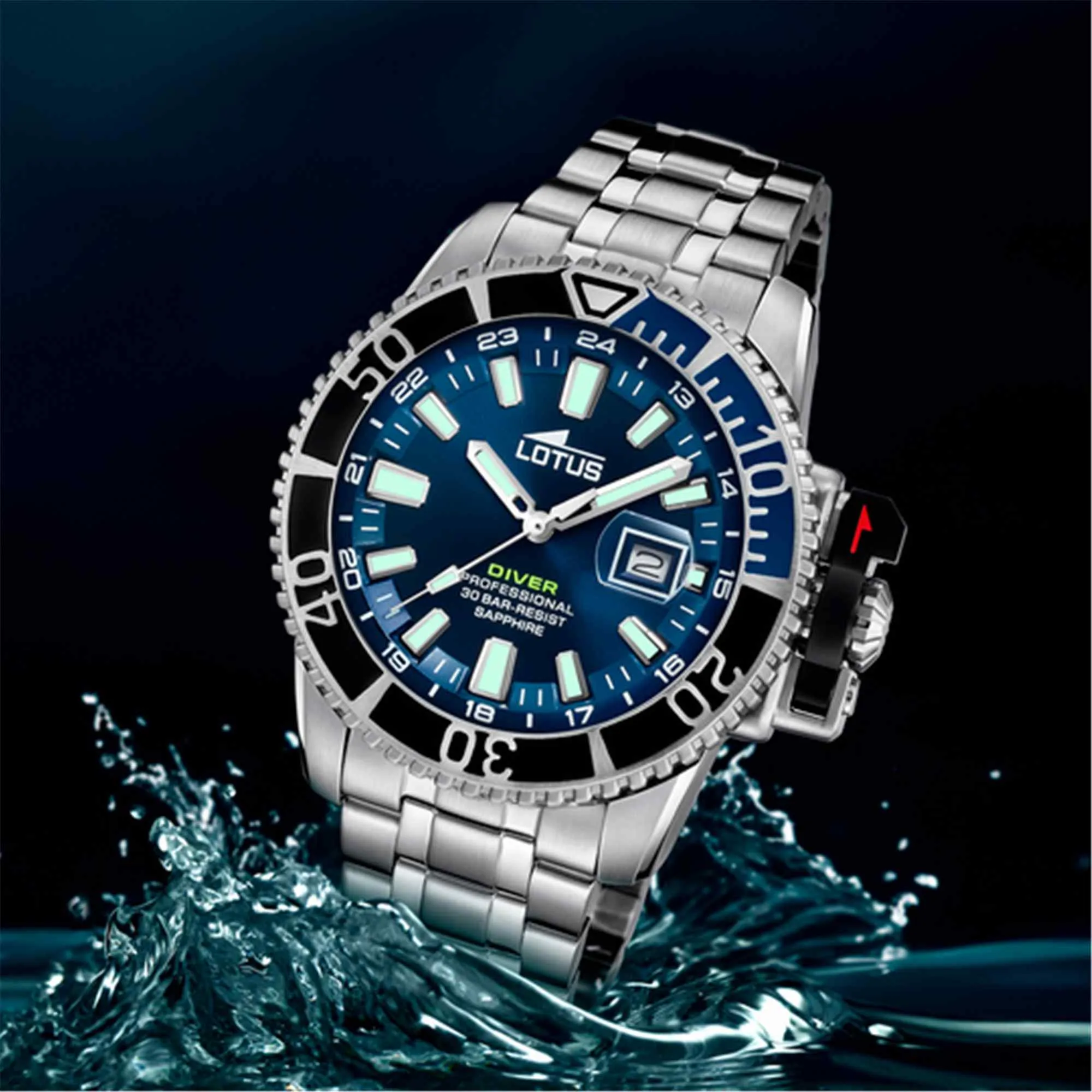 Lotus L18938/3 Men's Blue Dial Diver Watch sold by H.S. Johnson product image thumbnail 2