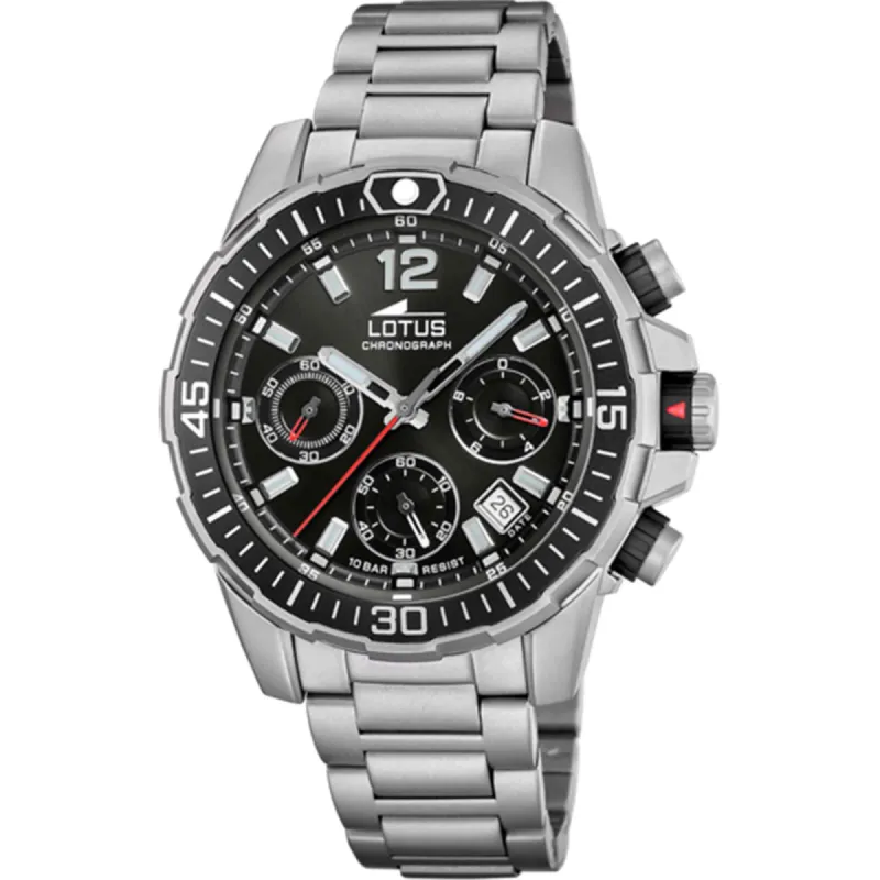 Lotus L18977/4 Men's Black Dial Chronograph Wristwatch sold by H.S. Johnson