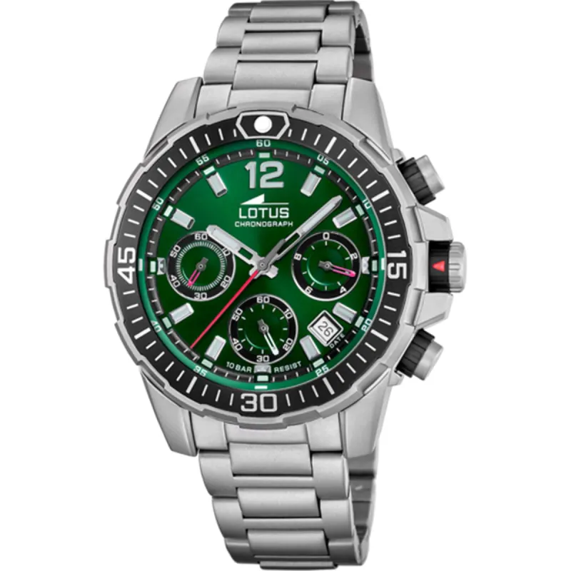 Lotus L18977/3 Men's Green Dial Chronograph Wristwatch sold by H.S. Johnson