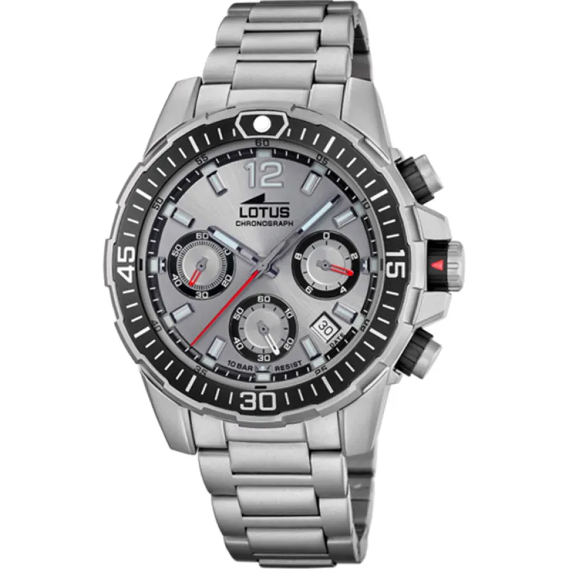 Lotus L18977/1 Men's Grey Dial Chronograph Wristwatch sold by H.S. Johnson