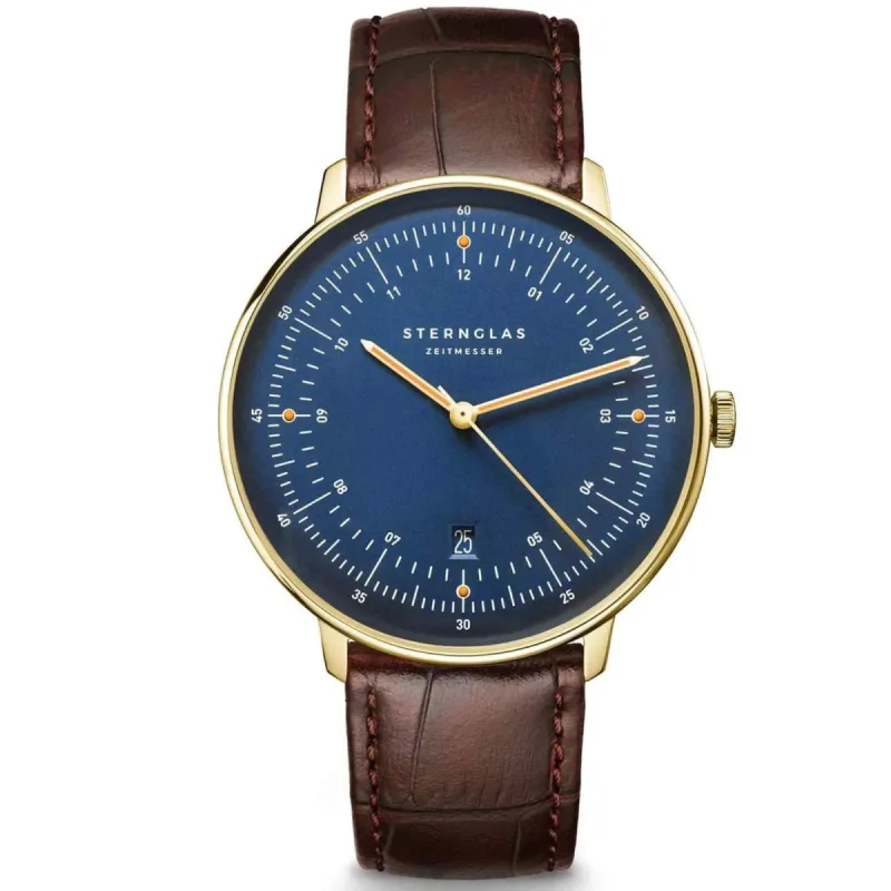 Sternglas S01-HHM07-HE01 Men's Hamburg Edition Blue Dial Wristwatch made by H.S. Johnson