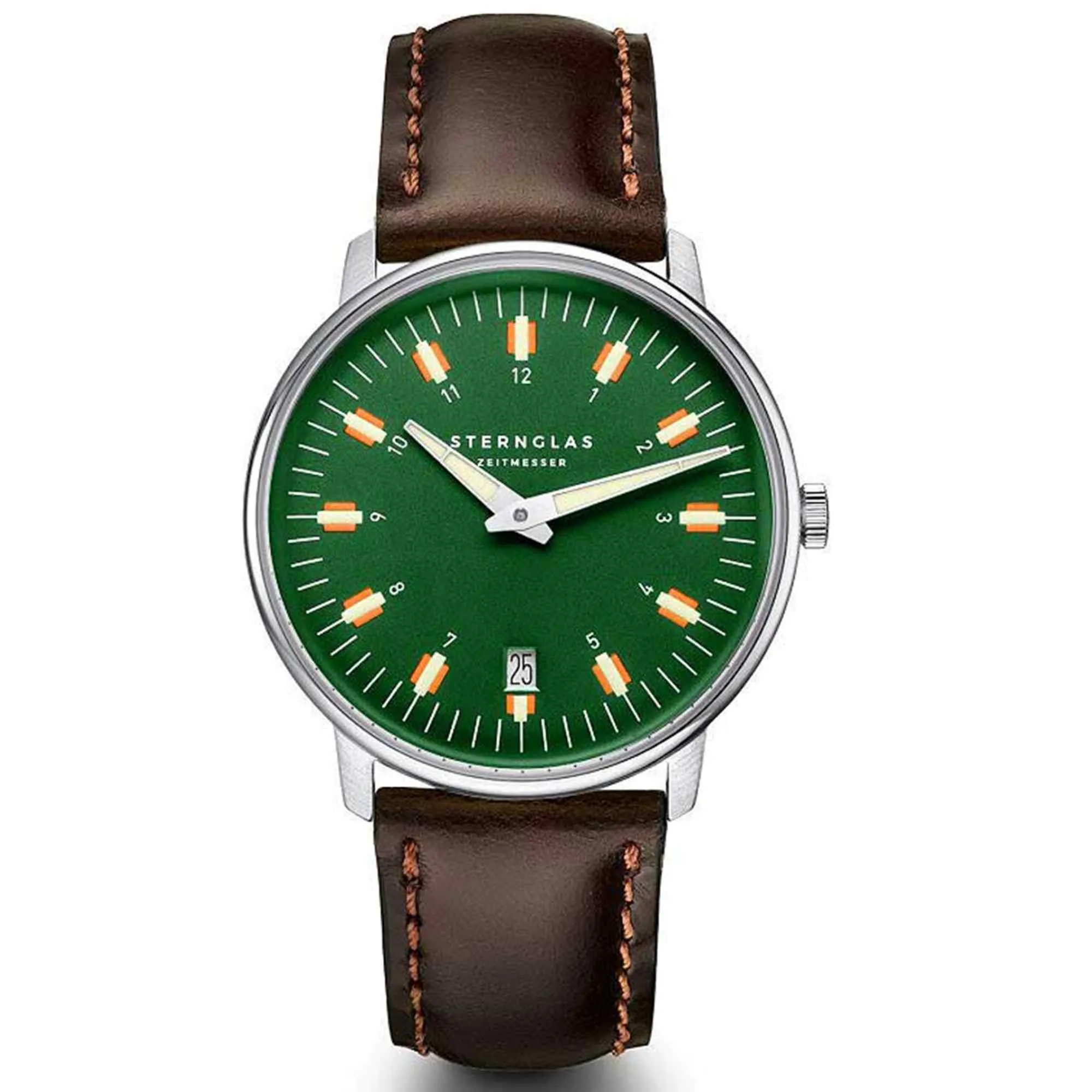 Sternglas S01-EG08-BR03 Men's Egor Green Dial Wristwatch sold by H.S. Johnson